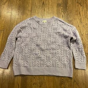 Ultra Flirt soft lilac purple crewneck sweater size 1x